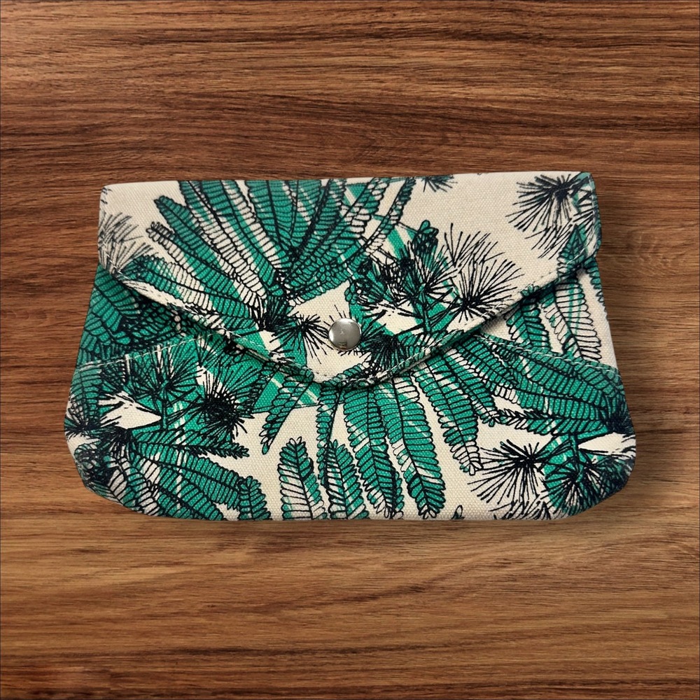 Fern‎ Print Clutch Snap Closure Small Bag Purse